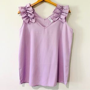 Zenana Ruffle Tank Top Medium